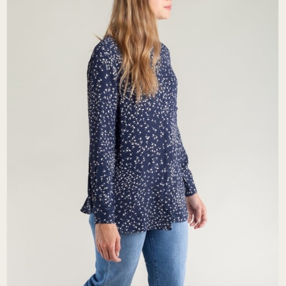 Ganni Barra Crepe Shirt in Total Eclipse size EU 34/ US XS - Picture 5 of 12